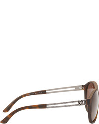 Versace Tortoiseshell Vintage Aviator Sunglasses