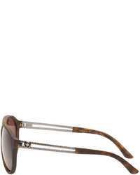 Versace Tortoiseshell Vintage Aviator Sunglasses
