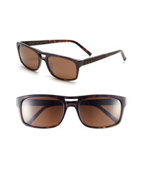Tumi Humber 58mm Polarized Sunglasses Brown Tortoise One Size