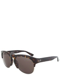 Yslsaint Laurent Yves Saint Laurent Ysl 2353s 086qt Aviator Sunglasses Dark Havana Frame Brown Lens