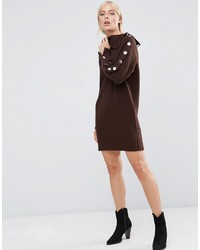 Asos Sweater Dress With Button Neck