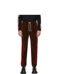 Gucci Brown Chenille Track Pants