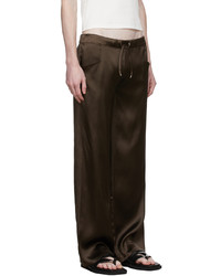 Ludovic De Saint Sernin Brown Satin Lounge Pants