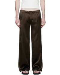 Ludovic De Saint Sernin Brown Satin Lounge Pants