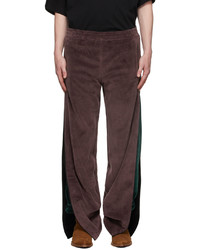 Y/Project Purple Green Velour Layered Lounge Pants
