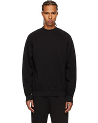 Les Tien Black Mock Neck Raglan Sweatshirt