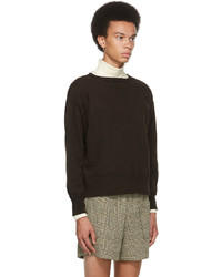 Taiga Takahashi Brown Cotton Sweatshirt