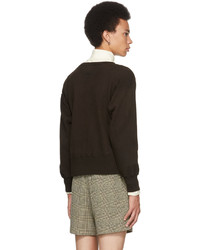 Taiga Takahashi Brown Cotton Sweatshirt