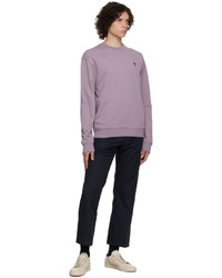 AMI Alexandre Mattiussi Purple Ami De Cur Sweatshirt