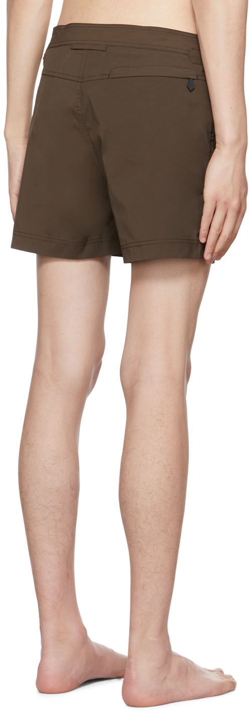 Tom Ford Brown Compact Swim Shorts, $420 | SSENSE | Lookastic