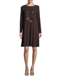 Eileen Fisher Long Sleeve Jersey Swing Dress