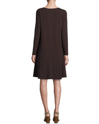 Eileen Fisher Long Sleeve Jersey Swing Dress