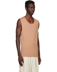 Lemaire Beige Ribbed Tank Top