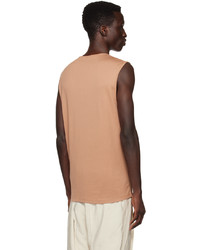 Lemaire Beige Ribbed Tank Top