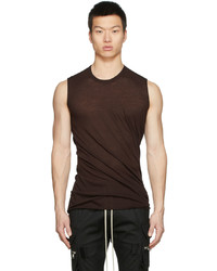 Rick Owens Burgundy Basic Tank Top