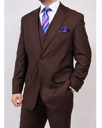 Ferrecci S Brown 2 Button Vested Suit