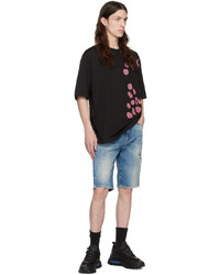 DSQUARED2 Black Goth Tiedyed Skater T Shirt