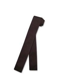 Antonio Ricci Knitted Neck Tie Solid Chocolate Brown Color Necktie