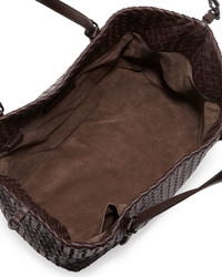 Bottega Veneta A Shaped Tote Bag Dark Brown