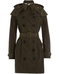 Burberry Brit Waterproof Trench Coat With Hood