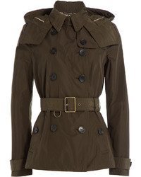 Burberry Brit Waterproof Trench Jacket With Hood
