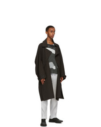 Homme Plissé Issey Miyake Brown Square Trench Coat