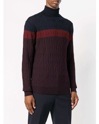 Corneliani Contrast Roll Neck Sweater
