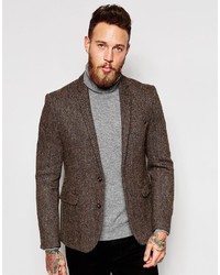 Dark Brown Tweed Blazer
