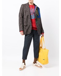 Kolor Asymmetric Layered Tweed Blazer