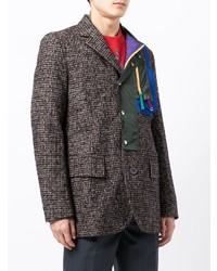 Kolor Asymmetric Layered Tweed Blazer