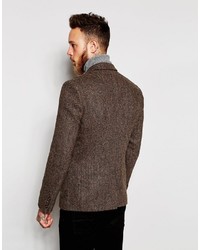 Asos Brand Slim Suit Jacket In Harris Tweed