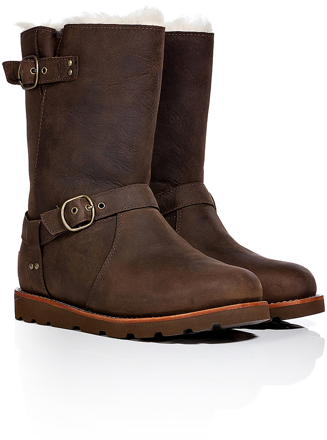 UGG Australia Leather Noira Boots, $405 