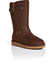 dark brown leather ugg boots