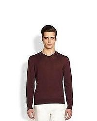 Armani Collezioni V Neck Sweater Fancy Red