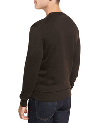 Tom Ford Merino Wool V Neck Sweater Brown