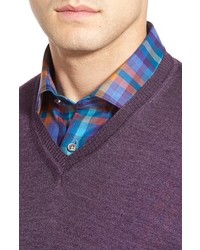 Robert Talbott Pasadera Wool Silk Blend V Neck Sweater