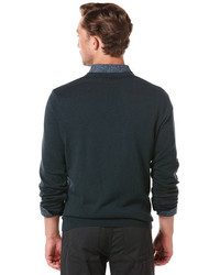 Perry Ellis Solid V Neck Sweater