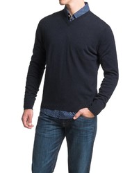 Toscano V Neck Sweater Merino Wool
