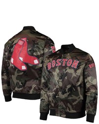 PRO STANDARD Camo Boston Red Sox Satin Full Snap Jacket At Nordstrom