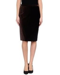 Dark Brown Velvet Skirt