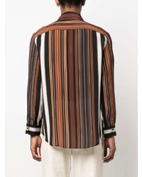 Etro Striped Long Sleeve Silk Shirt