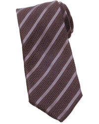 Tom Ford Diagonal Striped Tie Brown