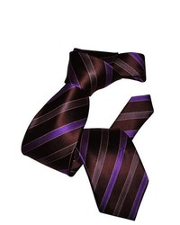 Dmitry Dark Brown Striped Italian Silk Tie