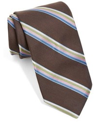 Ted Baker London Seashore Stripe Silk Cotton Tie