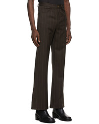 Theophilio Brown Pinstripe Trousers
