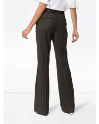 Etro High Waisted Striped Wool Trousers