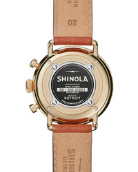Shinola 43mm Canfield Chronograph Watch Bourbon Brown
