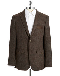 Black Brown 1826 Wool Blend Knit Blazer
