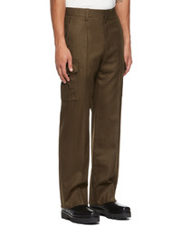 System Brown Wool Cargo Pants
