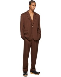 Magliano Brown Adjustable Classic One Pleat Trousers